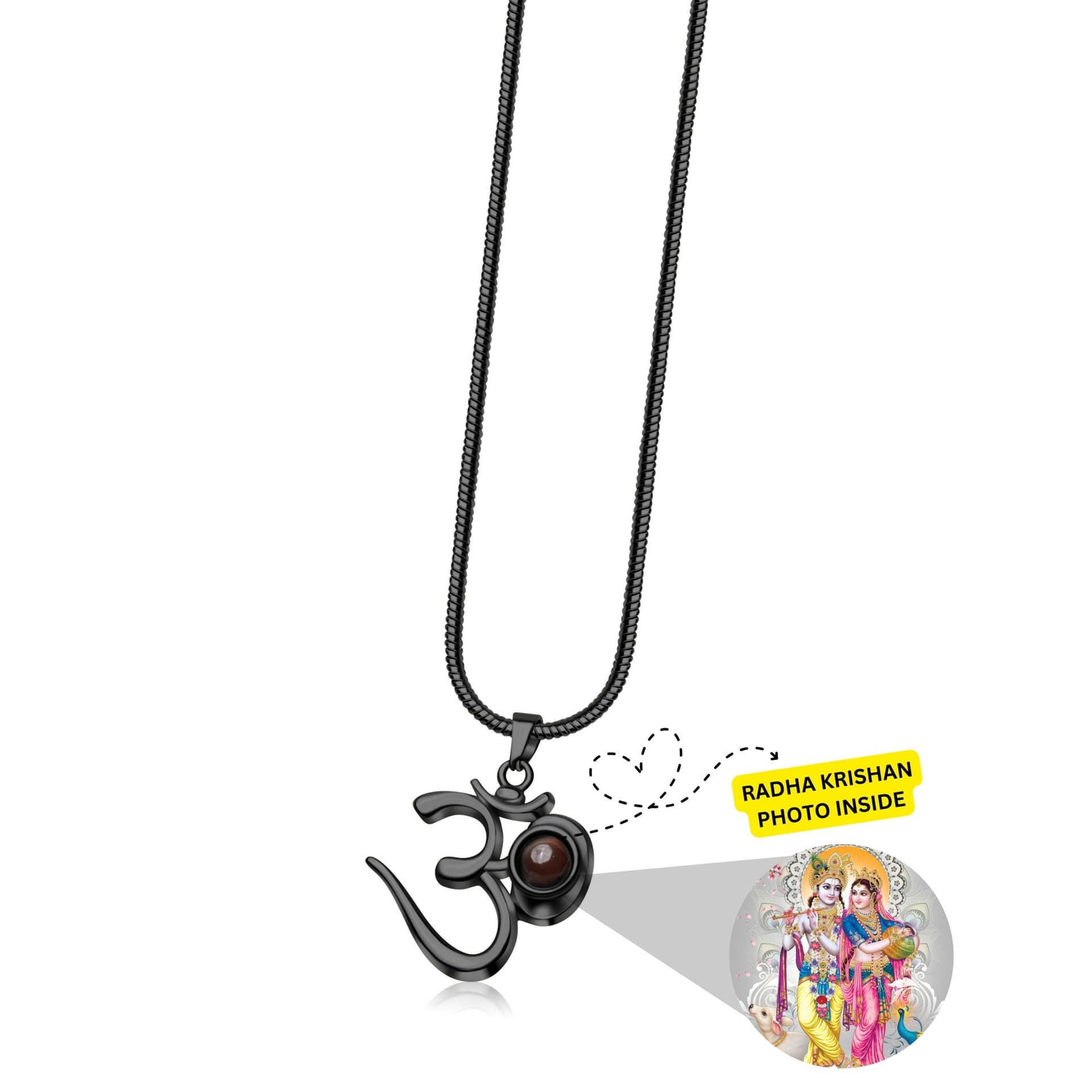 OM Pendant Sri Radha Krishna