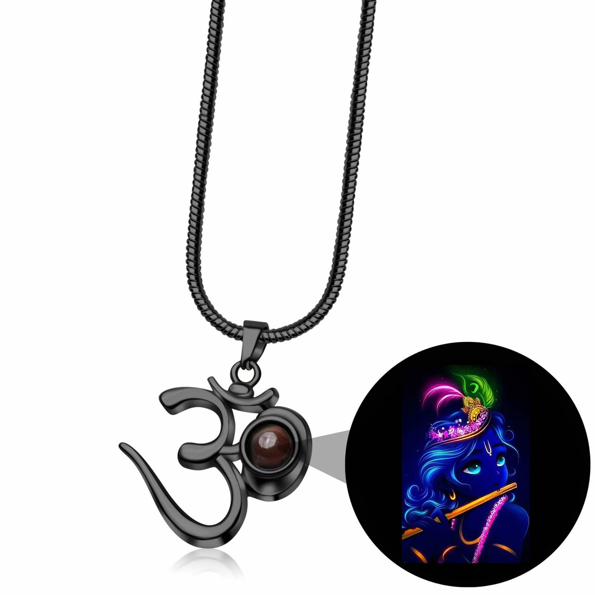 Glowing Krishna OM Pendant