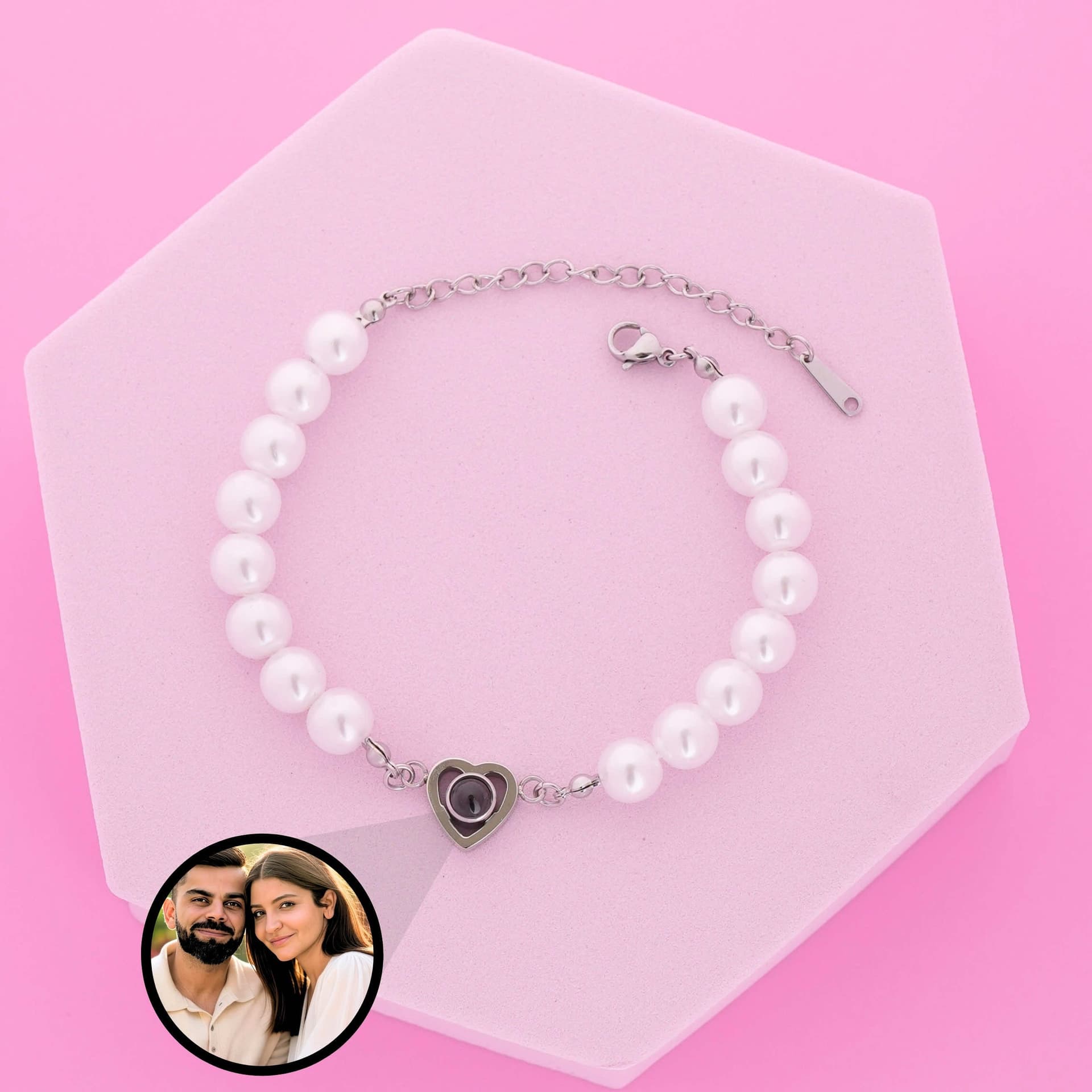 Pearl Heart Bracelet