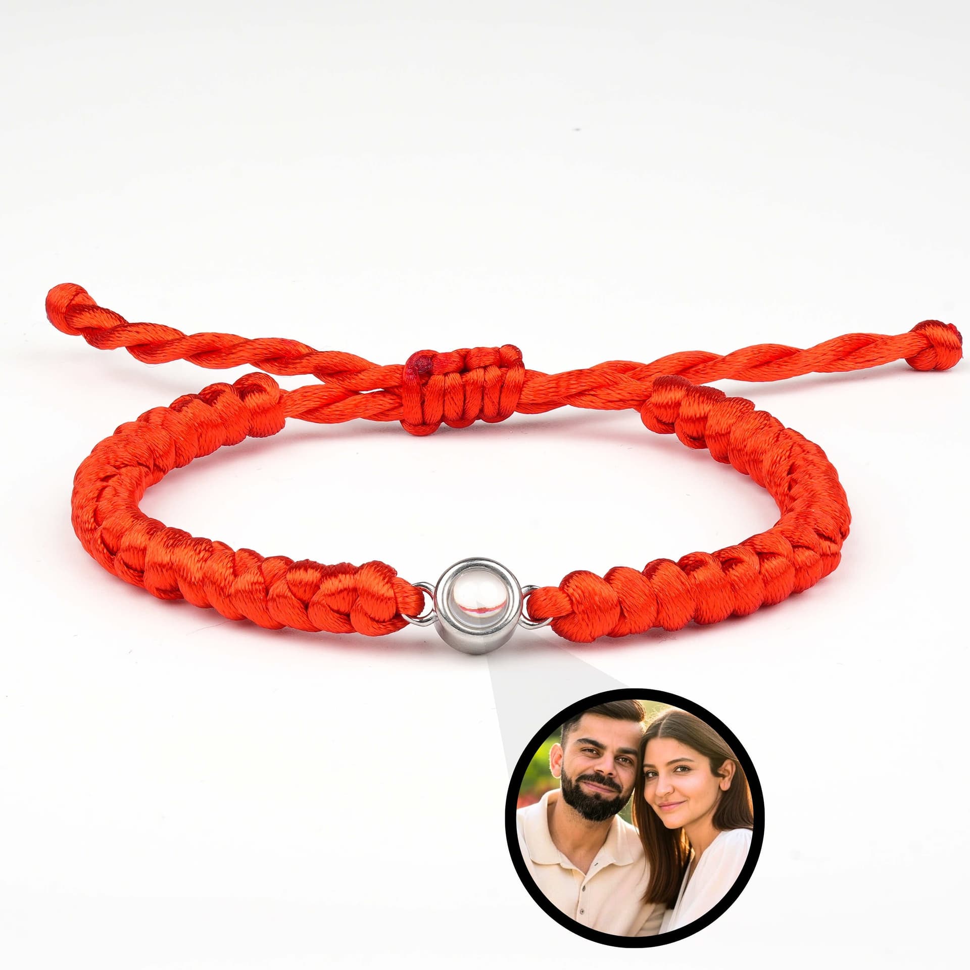Braided PhotoJewels Bracelet Red